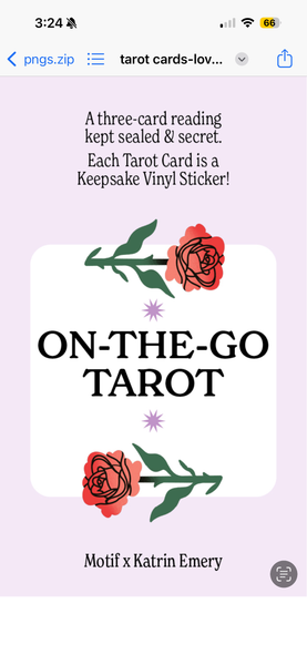 TAROT ON THE GO - SET OF 3 STICKERS