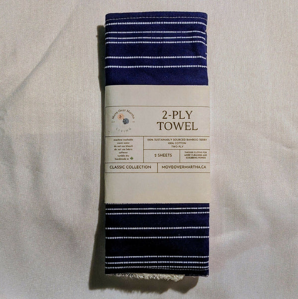 Blue Stripes 2 ply towel