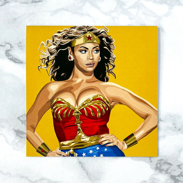 If I Were A Superhero blank greeting card