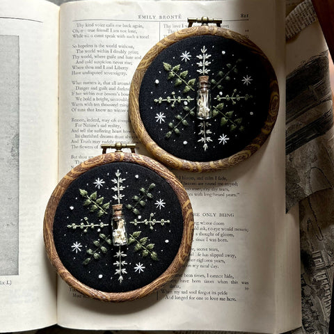 Embroidery Art | Owl Pellet Bones