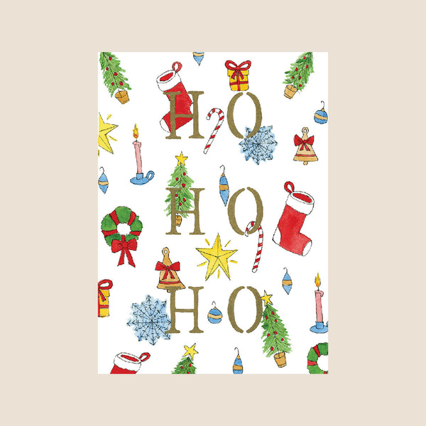 HO HO HO - Blank Holiday Card