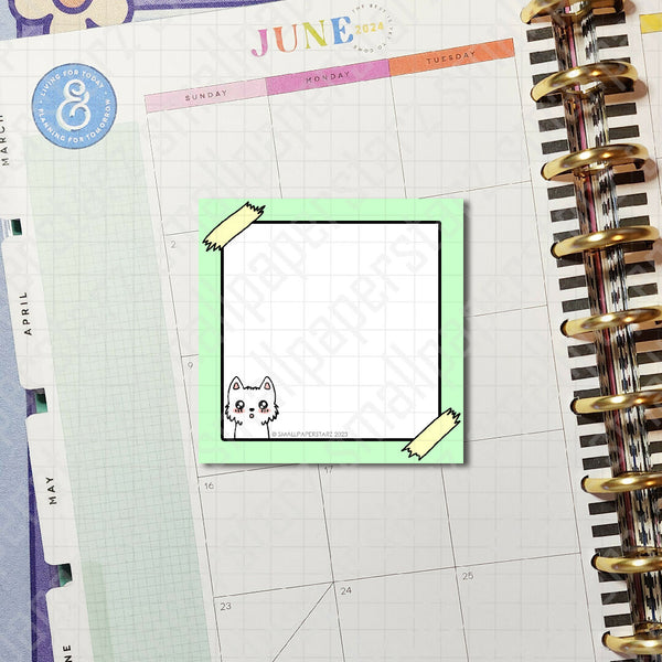 NP026 - Green Luna Blushing 3x3in Memo Notepads
