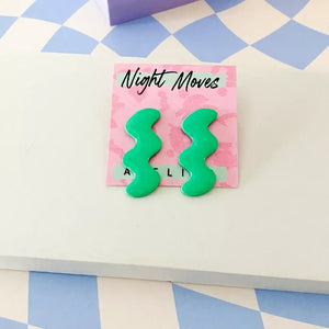 Abstract Squiggle Statement Studs 