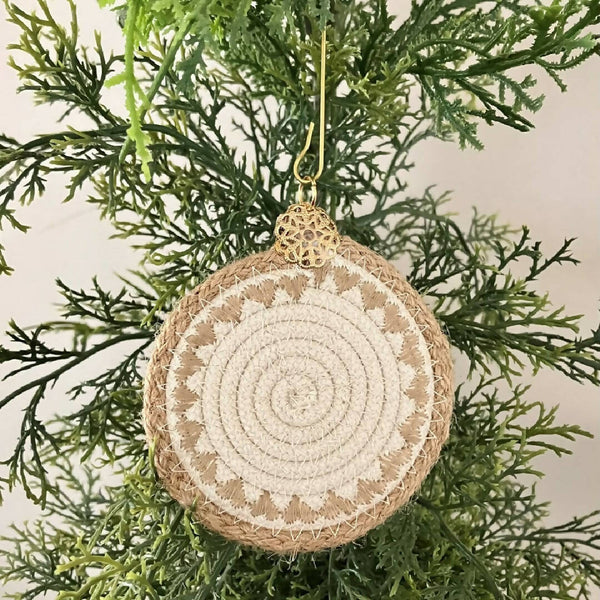 Rope Ornament with Jute Trim