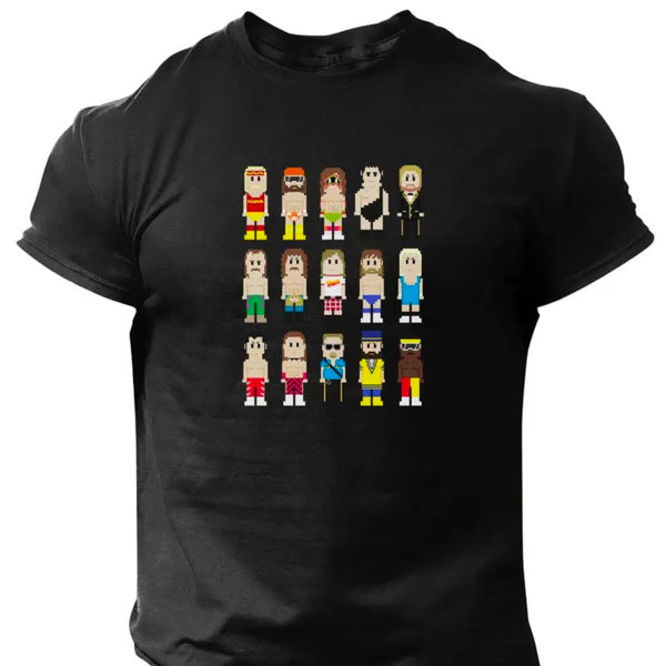 Wrestling Characters T-Shirt 80's