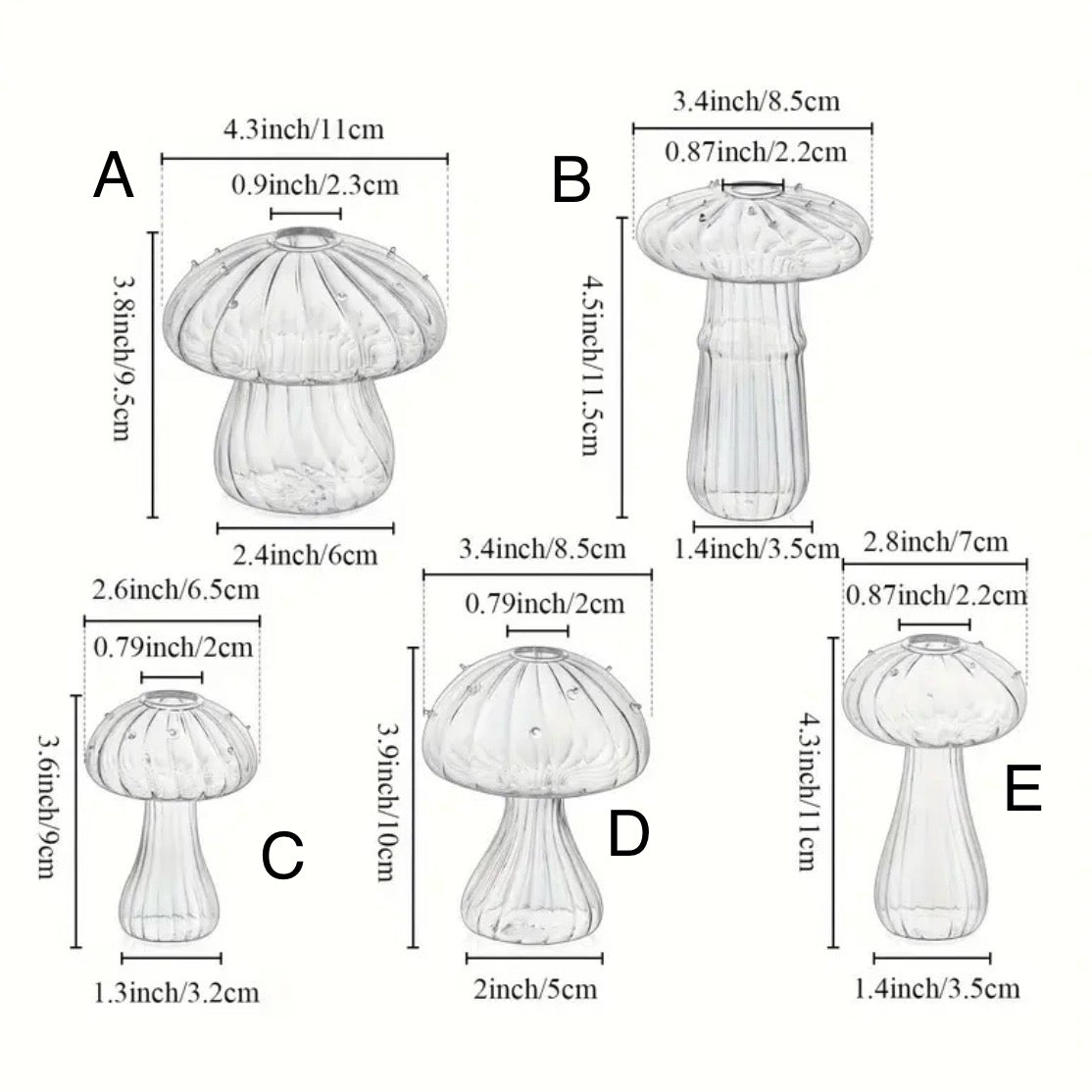 Glass Mushroom Vase
