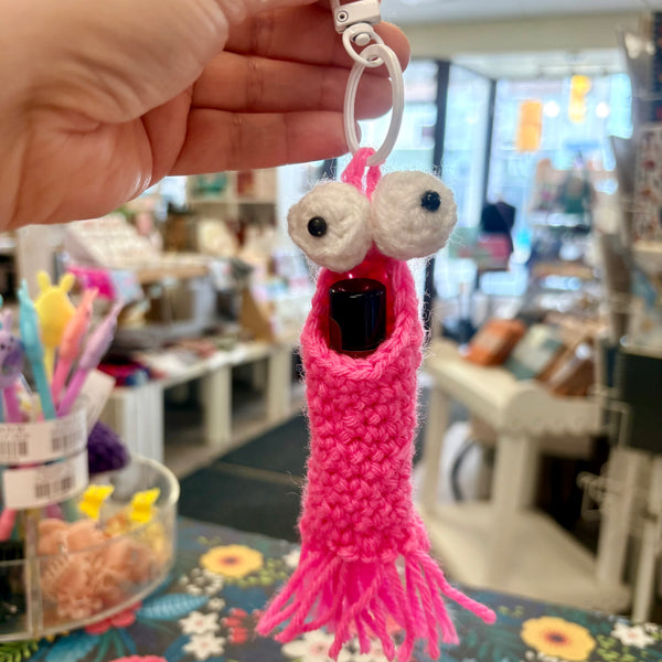 Yip Yip Alien Crochet Lip Balm Holder Keychain