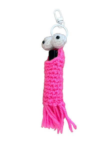 Yip Yip Alien Crochet Lip Balm Holder Keychain