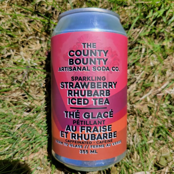 County Bounty Artisanal Sodas – Strawberry Rhubarb Iced Tea