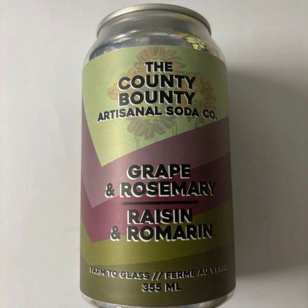 County Bounty Artisanal Sodas – Grape & Rosemary