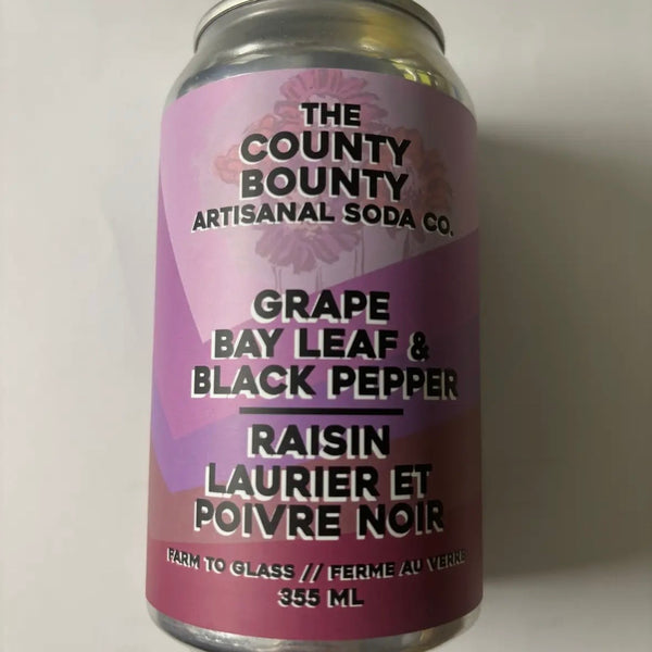 County Bounty Artisanal Sodas – Grape Bay Leaf & Black Pepper