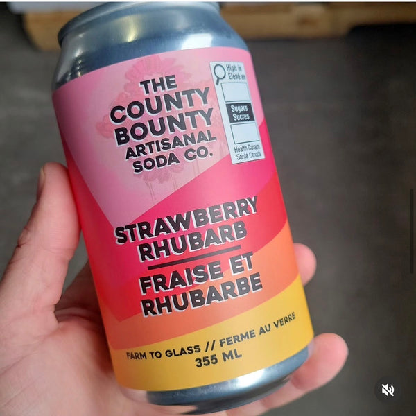 County Bounty Artisanal Sodas – Strawberry Rhubarb
