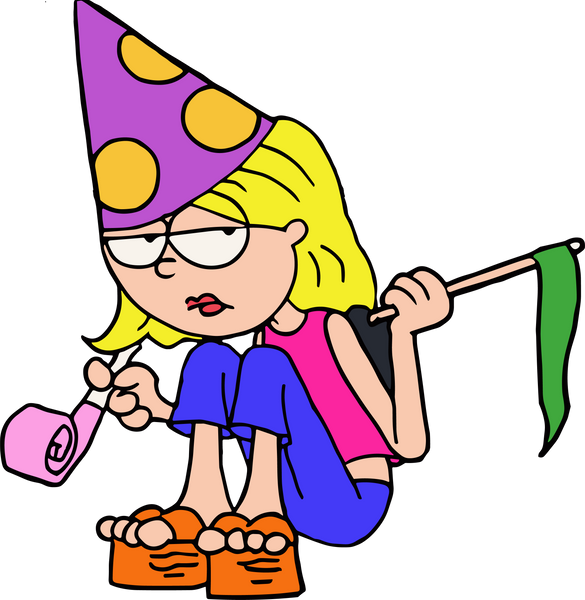 Lizzie Partying Sticker