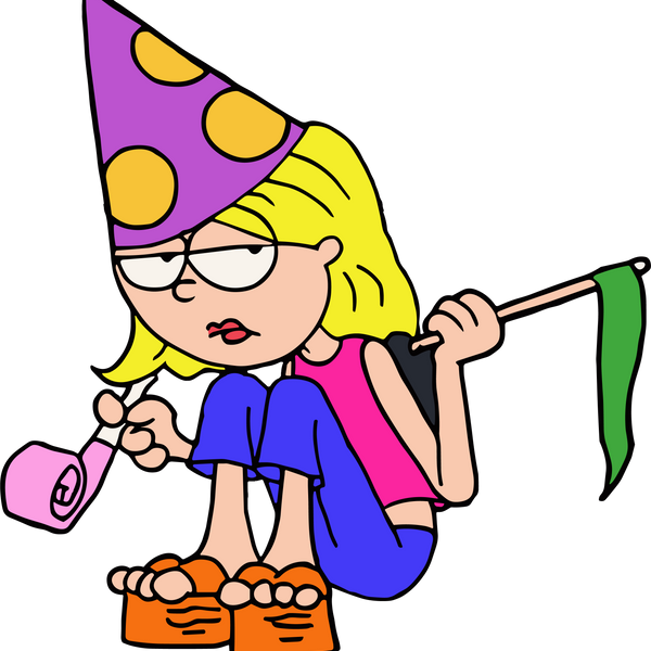 Lizzie Partying Sticker