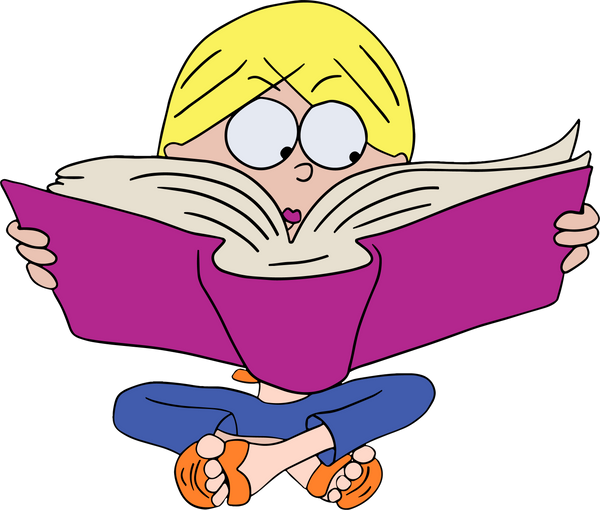 Lizzie Reading Sticker