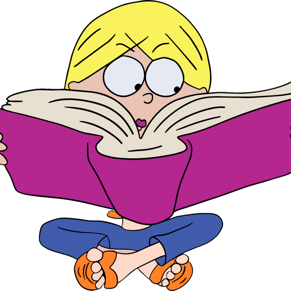 Lizzie Reading Sticker