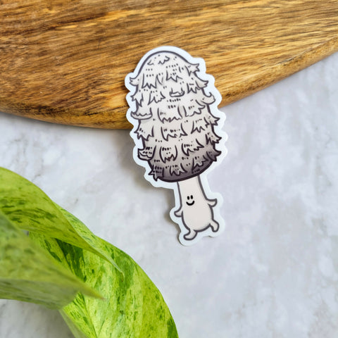 Shaggymane Mushroom 3" Vinyl Sticker