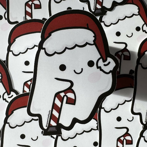 Disabled Santa Ghostie Sticker
