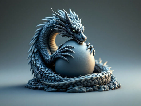 Articulated Dragon with Dragon Egg