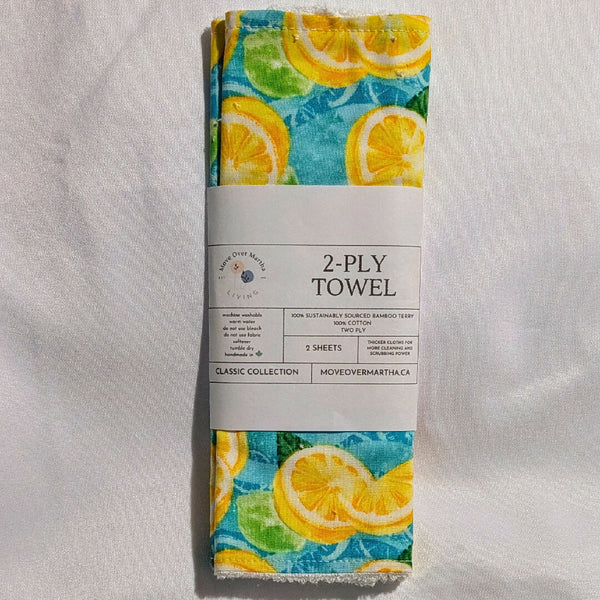 Lemon Zest 2 ply towel