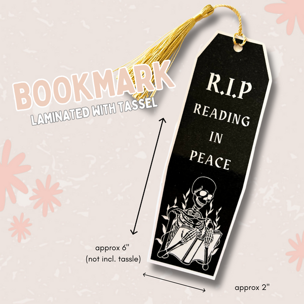 RIP: Reading In Peace - Bookmark with Tassel