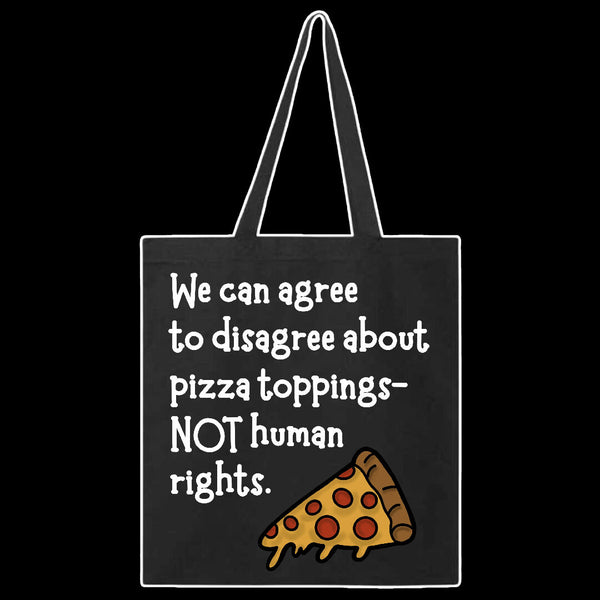 Human Rights Pizza Slice Tote Bag