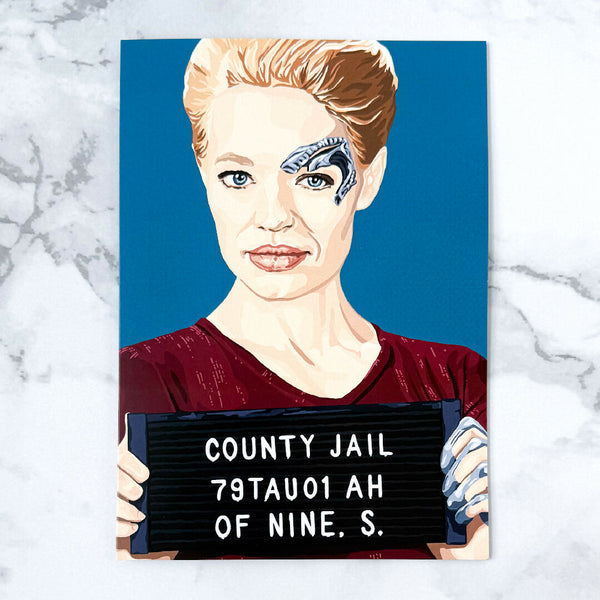 Seven Of Crime greeting card