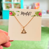 Libra astrology necklace gold 