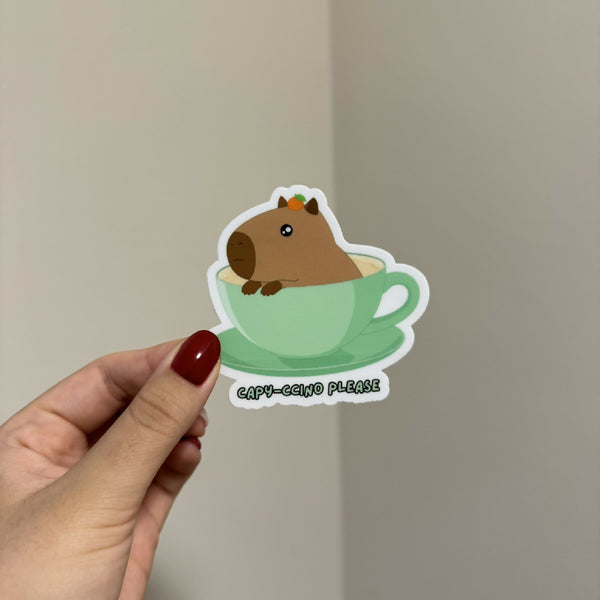 Capy-ccino Sticker