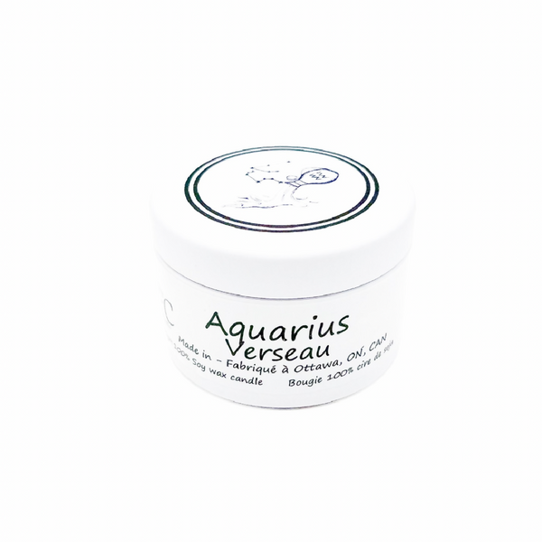 Aquarius Zodiac Candle 2oz