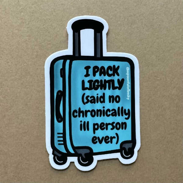 Chronic illness Suitcase Sticker