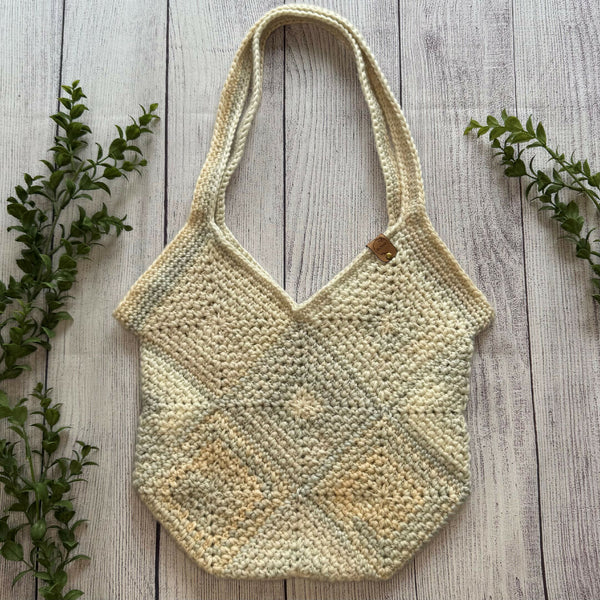 Handbag - Moss Stitch Granny Squares