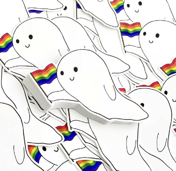 Pride ghost sticker