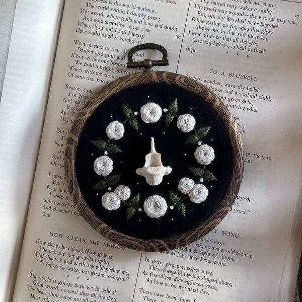 Embroidery Art | Raccoon Vertebrae