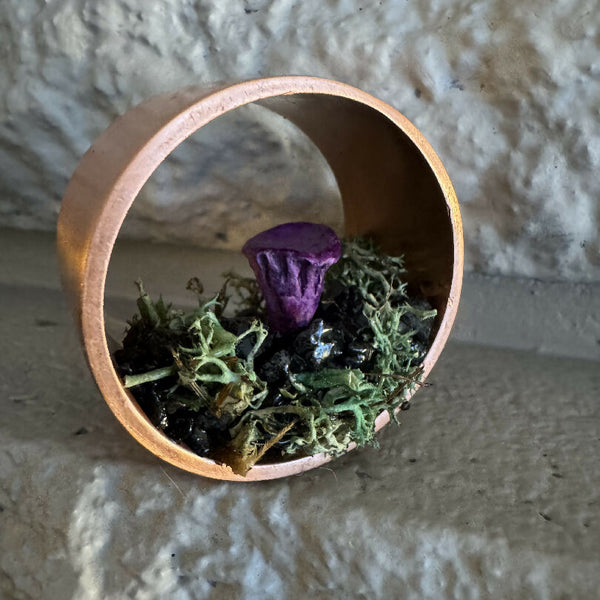 Purple mushroom napkin ring
