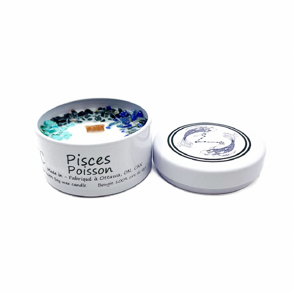 Pisces Zodiac Candle, 2oz