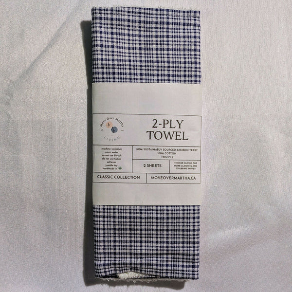 Blue Plaid 2-ply Towel