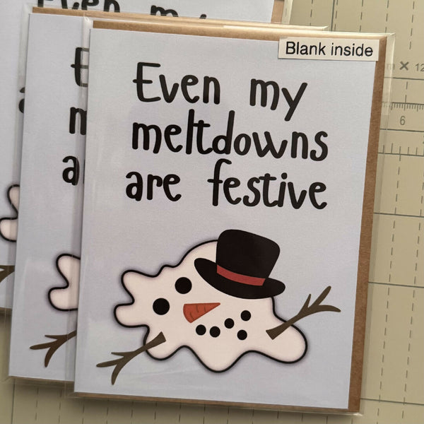 Festive Meltdown Holiday Greeting Card