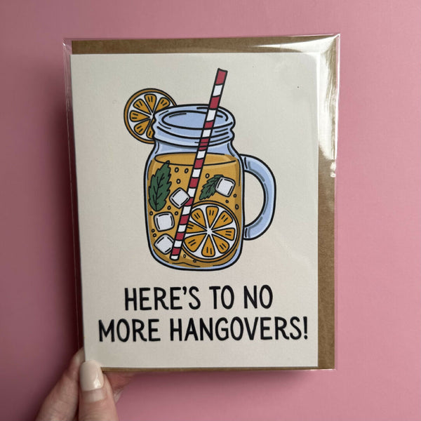 No more Hangovers - Sobriety Greeting Card by A Spoonful of Becky Designs