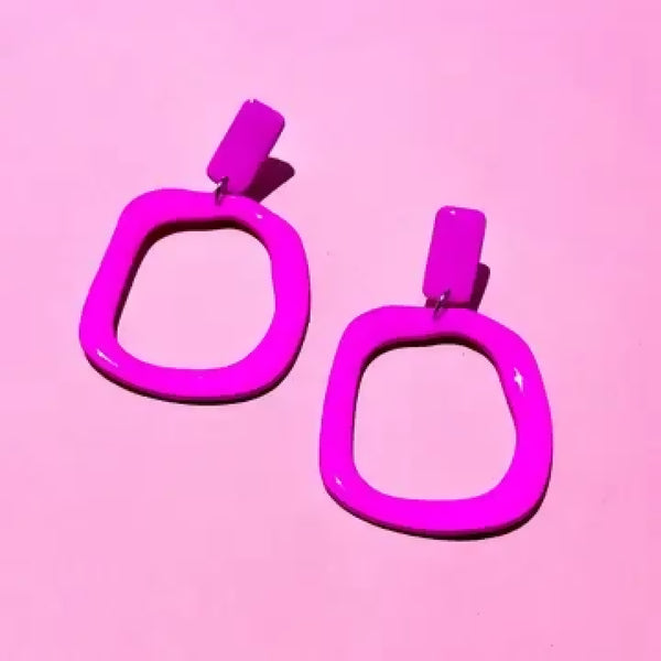 Wonky Abstract Hoop Earrings