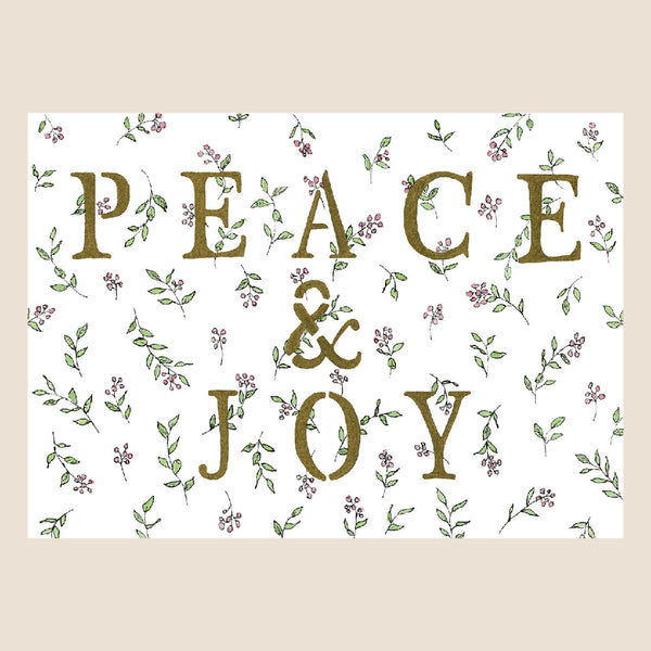 Peace & Joy - Blank Holiday Card