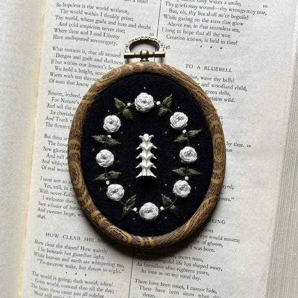 Embroidery Art | Rattlesnake Vertebrae