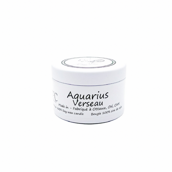 Aquarius Zodiac Candle 2oz