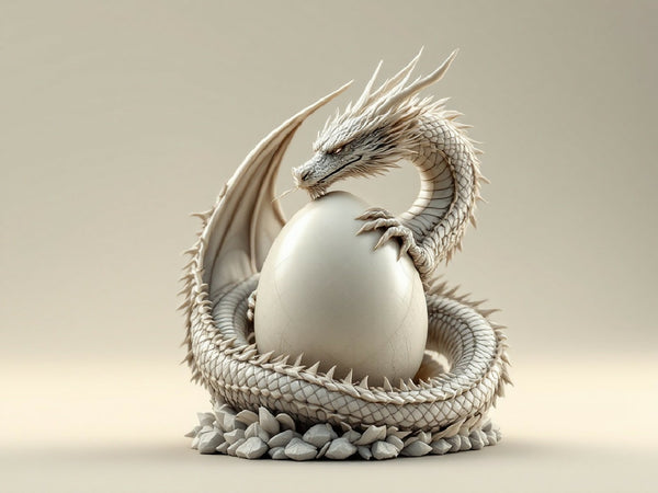 Articulated Dragon with Dragon Egg