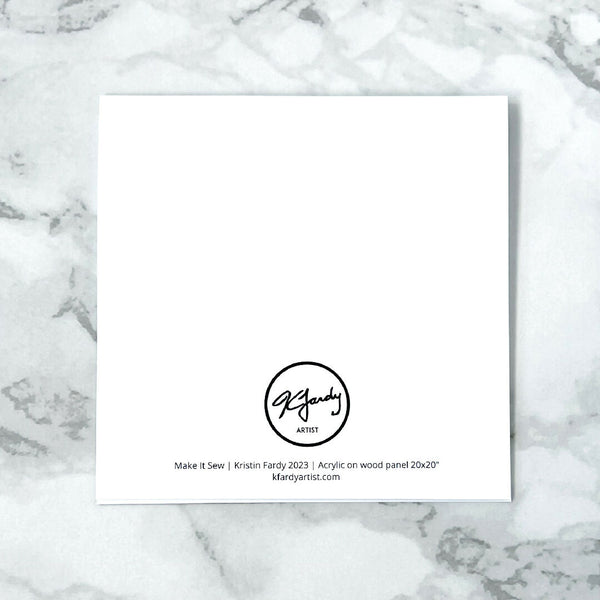 Make It Sew blank greeting card