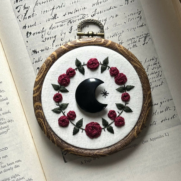 Embroidery Art | Obsidian Crystal
