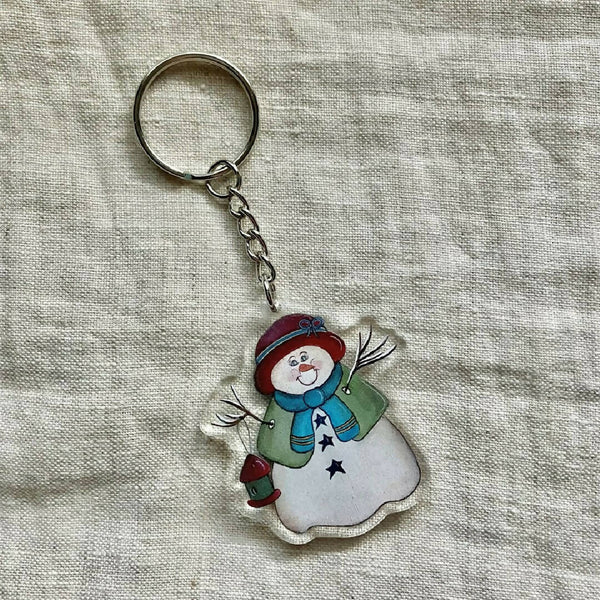 Acrylic Snowman Keychain