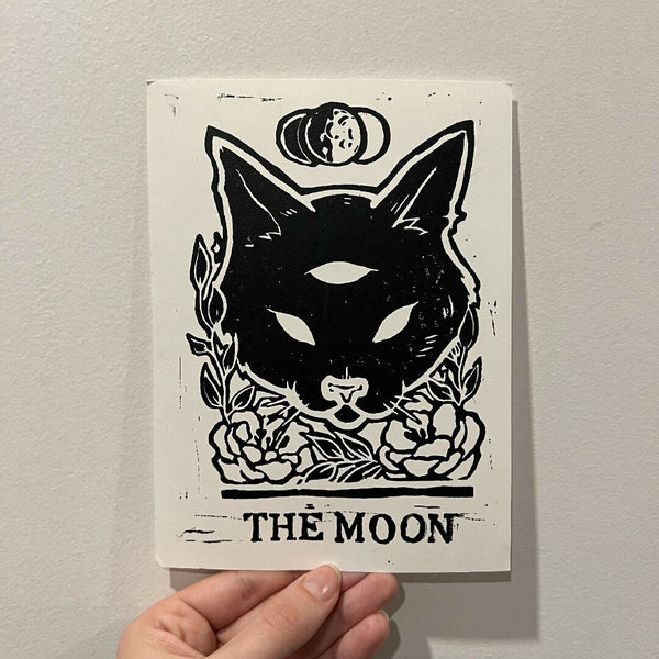 The moon cat print