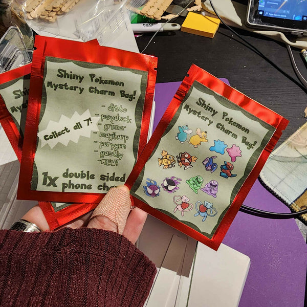 Shiny Pokémon Mystery Phone Charm Bags