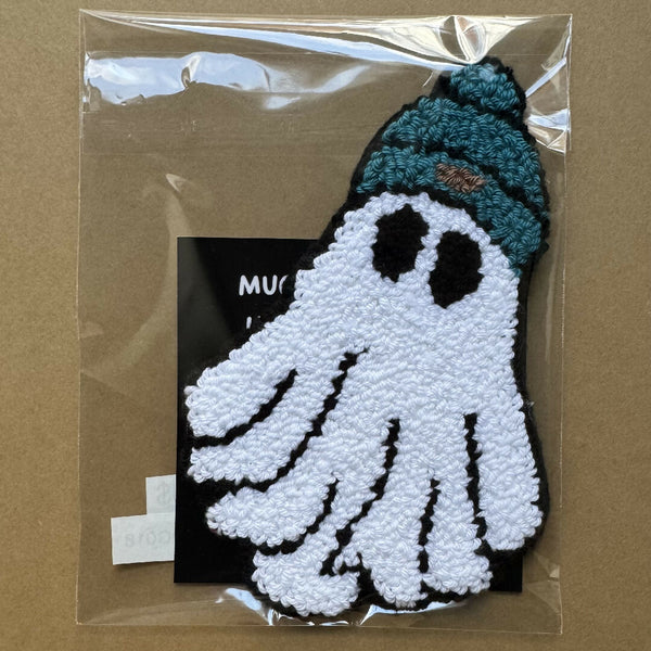 Blue Toque Ghost Mug Rug